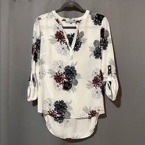 Daniel Rainn White and Black Floral Blouse